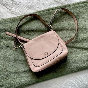 Kate Spade nude fold-over crossbody bag